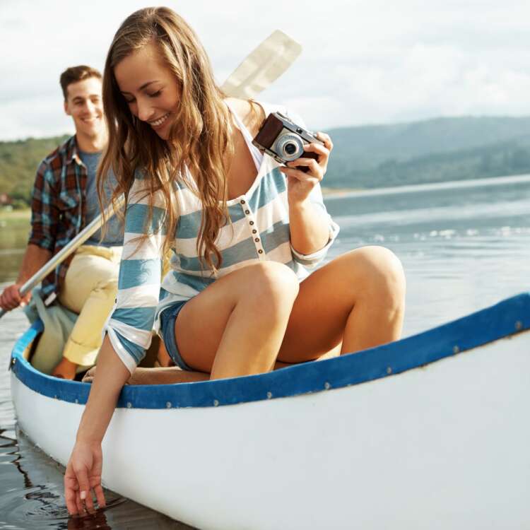People in a Boat - stock image